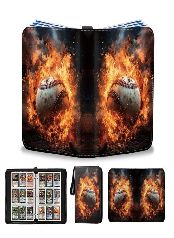 CHIMORY Baseball Card Binder 900 Pockets, Trading Card Collection Sports Card Binder with 50 Removable Sleeves, Double Sided Pocket Sport Card Holder PU Leather Collectible Trading Card Albums Storage - Image 1